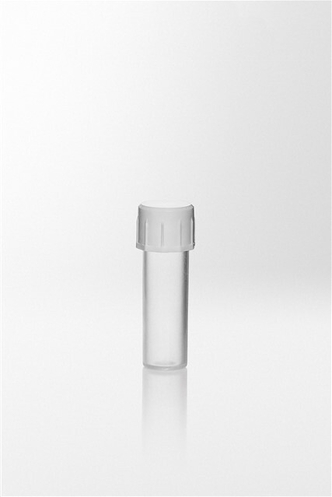 Test tube PP with enclosed screw cap PE, 5ml, Ø16x54 mm, flat bottom (2500 pcs)
