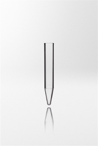 Test tube PS, conical bottom, 4,5ml, Ø12x75mm, transparent, max. RCF 5.400g (4000 pcs)