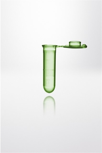 Safelock-Cap microcentrifuge tube PP, 2ml, green (8000 pcs)