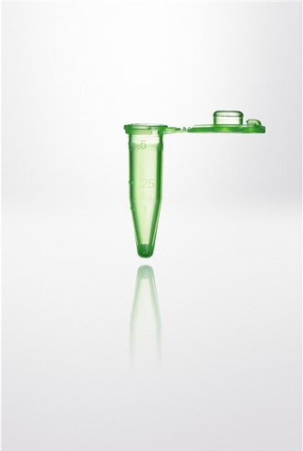 Safelock-Cap microcentrifuge tube PP, 0,5ml, green (10000 pcs)