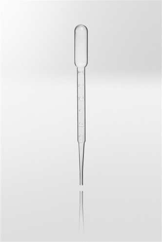 Transfer pipette PE, 3ml, single packed, length, 150 mm, transparent, grad., sterile R (1 sample)