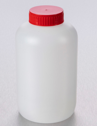 Corning® Gosselin™ Round HDPE Bottle, 2 L, 57 mm Red Cap, Assembled, 25/Case