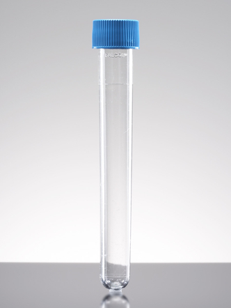 Falcon® 8 mL Round Bottom Polystyrene Test Tube, with Blue Screw Cap, Sterile, 125/Pack, 1000/Case