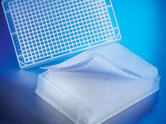 Corning® 384-well Clear V-Bottom Polypropylene Not Treated Deep Well Plate, Square Well, 5 per Bag, Sterile