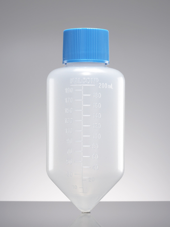 Falcon® 225 mL PP Centrifuge Tube, Conical Bottom, with Plug Seal Screw Cap, Sterile, 8/Bag, 48/Case