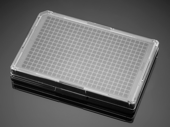 Corning® BioCoat™ Collagen I 384-well Black/Clear Flat Bottom TC-treated Microplate, with Lid, Sterile, 5/Case