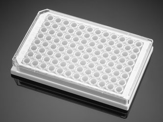 Corning® BioCoat™ Collagen I 96-well White/Clear Flat Bottom TC-treated Microplate, with Lid, 5/Pack, 50/Case