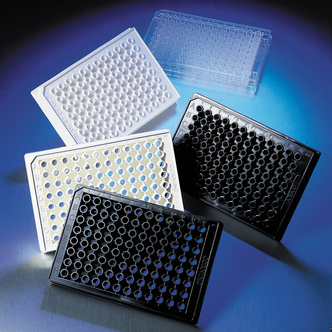Corning® 96 Half Area Well Solid White Flat Bottom Polystyrene TC-treated Microplates, 20 per Bag, with Lid, Sterile
