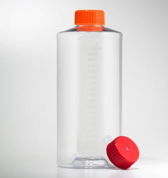 Corning® CellBIND® 850cm² Polystyrene Roller Bottle with Easy Grip Cap, 2 per Bag, 40 per Case