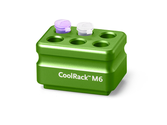 Corning® CoolRack M6, Holds 6 x 1.5 or 2mL Microcentrifuge Tubes, Green