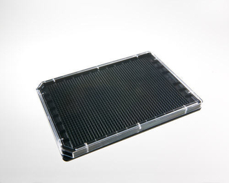 CellCarrier-1536, Black, Optically Clear Bottom, Tissue Culture Treated, Sterile, 1536-Well with Lid