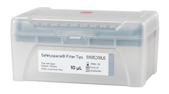 Sartorius SafetySpace Filter Tips 0.1-10 µl in rack, sterile (10x96)