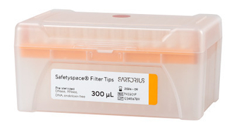 Sartorius SafetySpace Filter Tips, 5-300 µl in rack, sterile (10x96)
