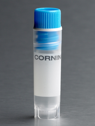 Corning® 2 mL Blue Cap Internal Threaded Polypropylene Cryogenic Vial, Self-Standing with Round Bottom