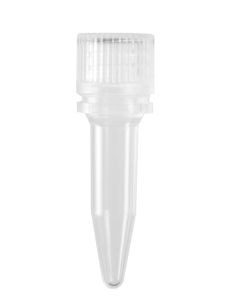 Axygen® 0.5 mL Elongated Conical Screw Cap Microcentrifuge Tube and Cap, with O-ring, Polypropylene, Clear Cap, Sterile