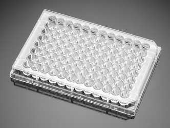 Corning® BioCoat™ Laminin/Fibronectin 96-well Clear Flat Bottom TC-treated Microplate, with Lid, 5/Case