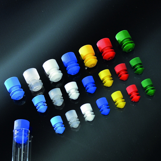 Stoppers with tongues, Ø 12 mm in PE, light blue (1000 pcs)
