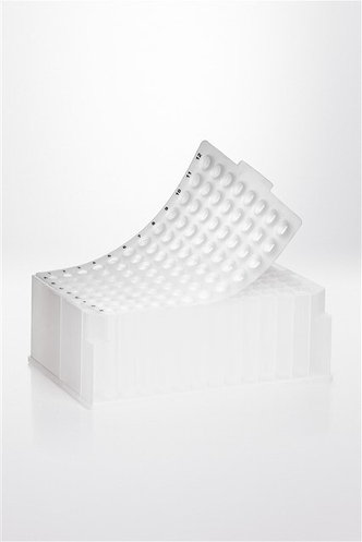 Nerbe Plus Silicone sealing mat, for 0,75 ml 96 deep well plates, round wells, natural