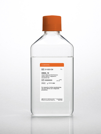 Corning® Hank’s Balanced Salt Solution, 1X without calcium, magnesium and phenol red