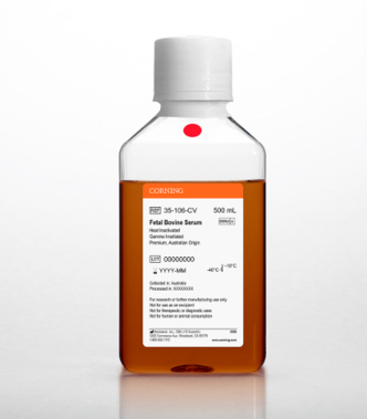 Corning® Fetal Bovine Serum, 500 mL, Premium, Australia Origin (Heat Inactivated & Gamma Irradiated)