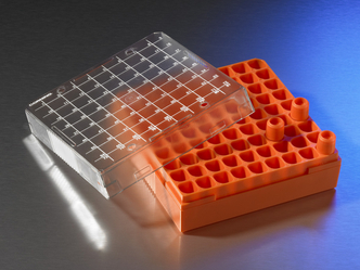 Corning® Polycarbonate 1 - 2 mL Cryogenic Vial Storage Box, Holds 81 Vials
