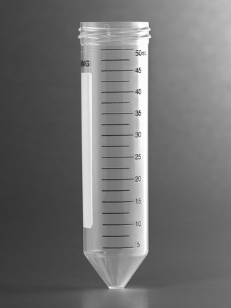 Corning® 50 mL PP Centrifuge Tubes, Bulk Packed with No Cap, Sterile, 25/Sleeve, 500/Case