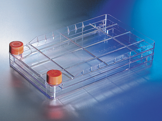 Polystyrene CellSTACK® - 2 Chamber with Vent Caps, 5 per Case