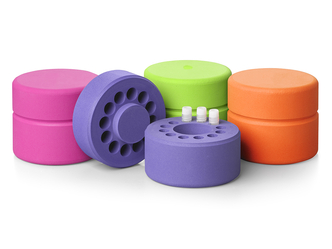 Corning® CoolCell® LX, Cell Freezing Container, for 12 x 1mL or 2mL Cryogenic Vials, 4-Pack, Purple, Orange, Green, and Pink