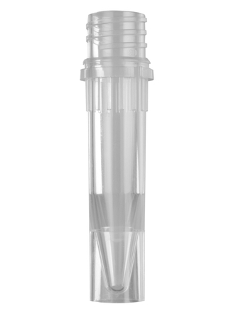 Axygen® 1.5 mL Self Standing Conical Screw Cap Microcentrifuge Tube and Cap, with O-ring, Polypropylene, Clear Cap, Sterile