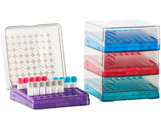 Cryobox Arctic Squares® 133x133x53 mm PC, 9x9 cases, assorted colours, pack of 4